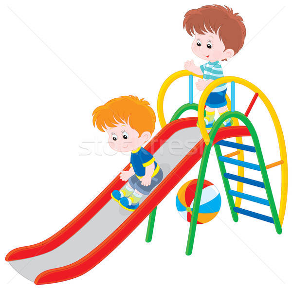 Children on a slide Stock photo © AlexBannykh