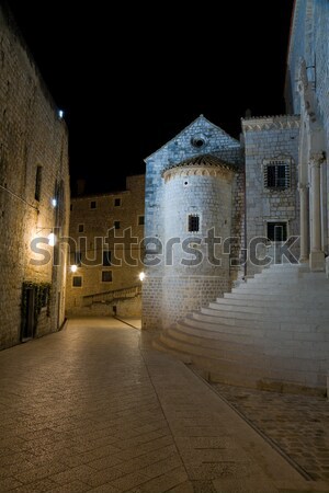 Dubrovnik Nacht leer Straßen alten Stadt Stock foto © alexeys