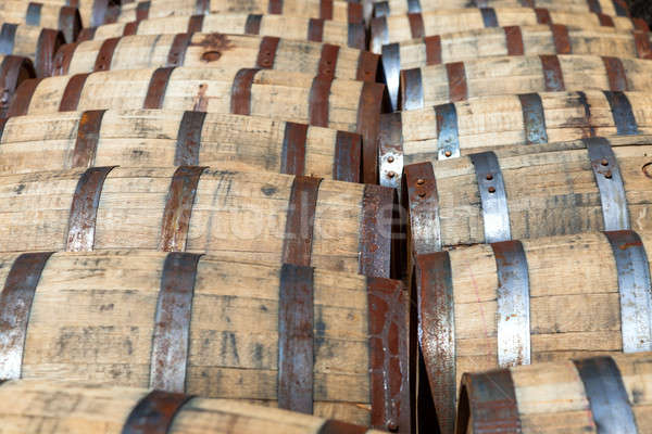 Stock photo: Bourbon barrels