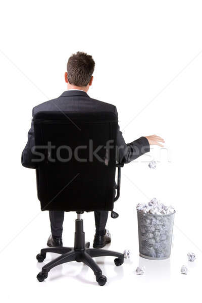 Kantoor afval zakenman ander papier Stockfoto © alexeys