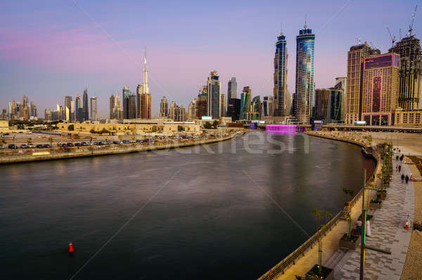 Dubai centrum panoramę sceniczny widoku wygaśnięcia Zdjęcia stock © alexeys