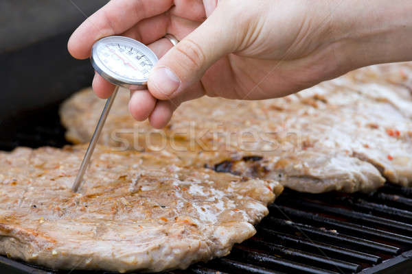 Zdjęcia stock: Mięsa · temperatura · strony · lata · stek · grill