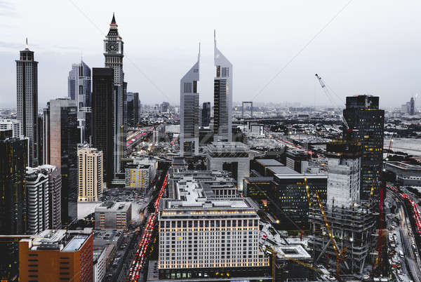 Dubaï heure de pointe oiseaux oeil vue [[stock_photo]] © alexeys