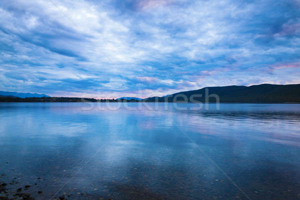 Sunset over Lake Manapouri Stock photo © alexeys