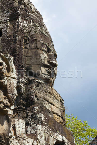 Faces of Bayon temple Stock photo © alexeys