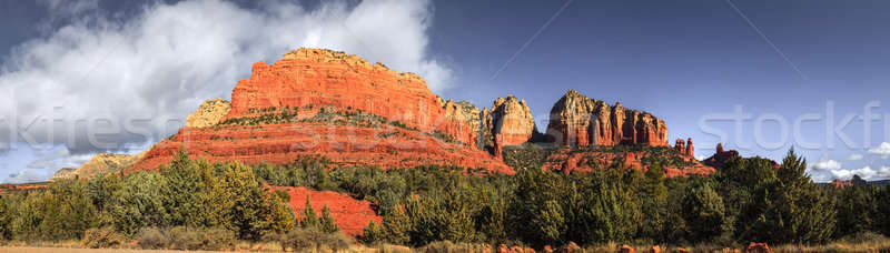 Arizona kırmızı kayalar bir çok gökyüzü Stok fotoğraf © alexeys