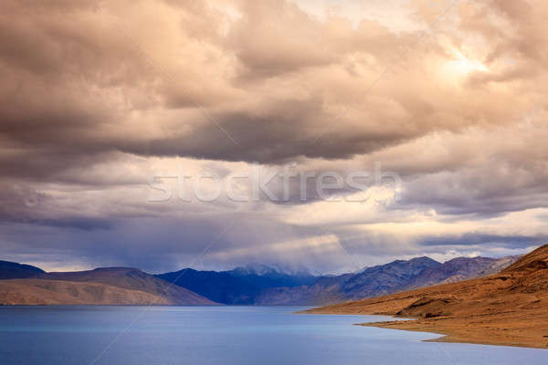 Storm over lake Tso Moriri Stock photo © alexeys