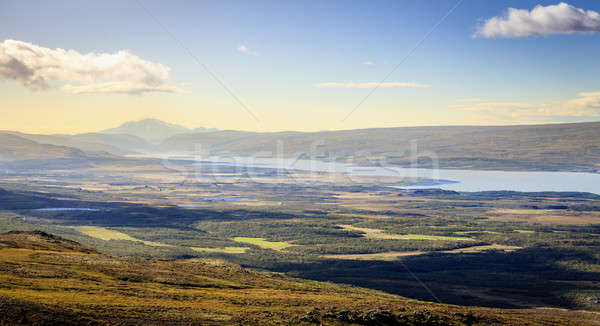 Orientale Islande scénique montagnes distance Europe Photo stock © alexeys