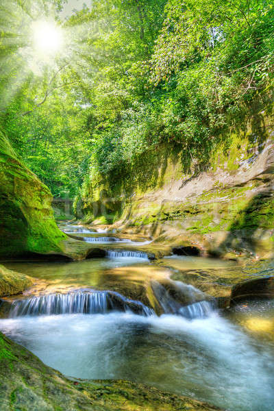 Schilderachtig vallen kreek westerse Indiana Stockfoto © alexeys