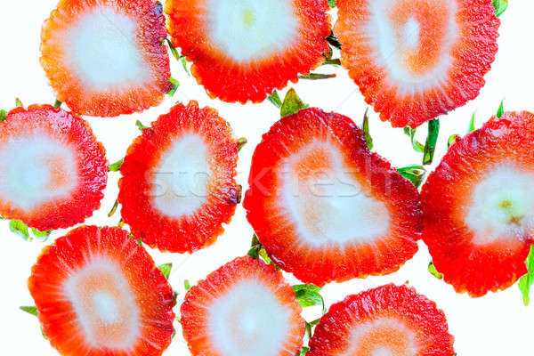 Cut strawberries Stock photo © alexeys