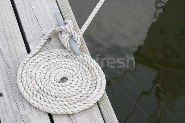 Coiled mooring line Stock photo © alexeys
