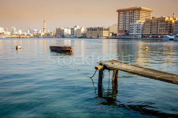 Dubai enseada ver céu água azul Foto stock © alexeys