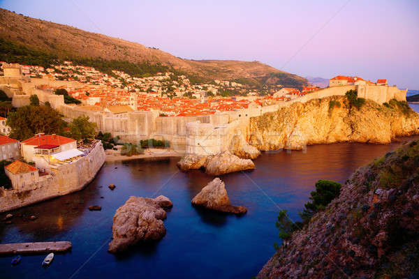 Dubrovnik Ansicht alten Stadt Wand Wasser Stock foto © alexeys