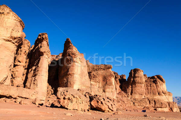 Rock Park Israel Landschaft Wüste blau Stock foto © alexeys