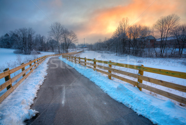 Winter park lege lopen parcours Stockfoto © alexeys
