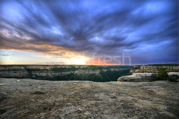 Sunset at Mesa Verde Stock photo © alexeys