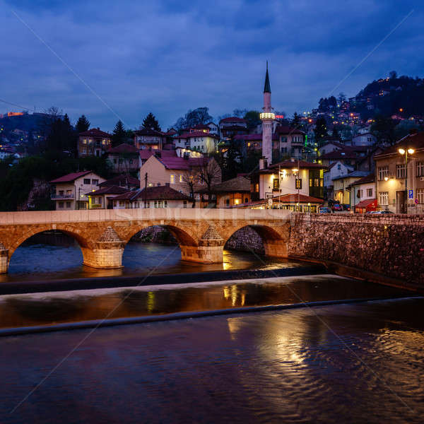 Sarajevo by night Stock photo © alexeys