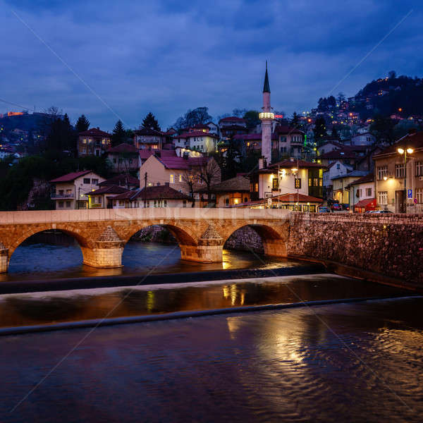 Stock photo: Sarajevo by night