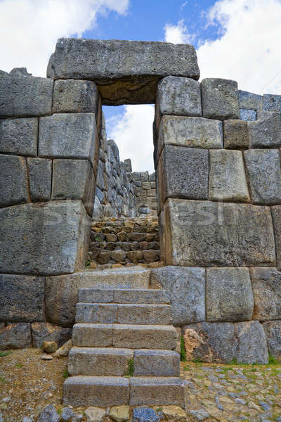 Inca ruine arhitectură scară istorie Imagine de stoc © alexeys