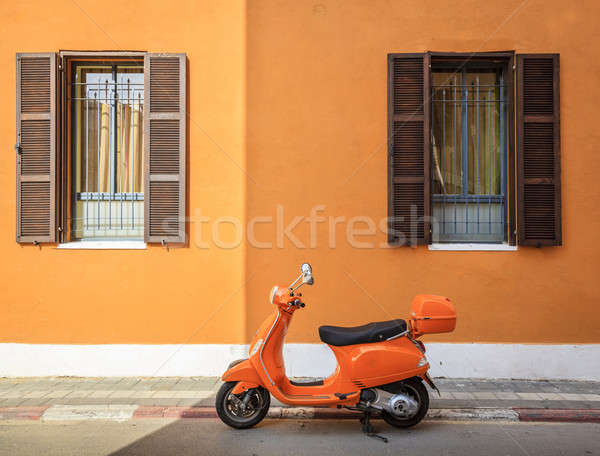 Stock photo: Orange scooter