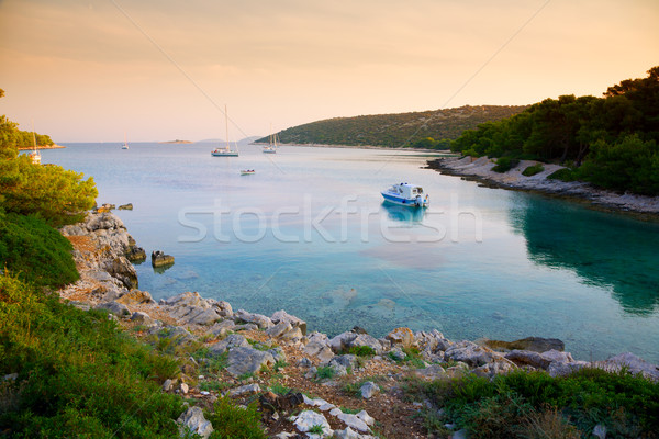 Csendes kikötő egy szigetek el dalmata Stock fotó © alexeys