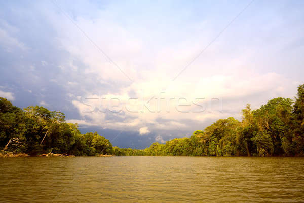 Tormenta lago lluvia parque Perú cielo Foto stock © alexeys