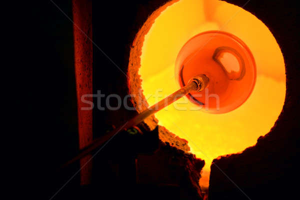 Foto stock: Vidrio · proceso · arte · industria · rojo