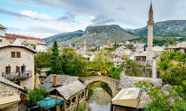 City of Mostar in Bosnia Stock photo © alexeys