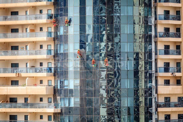 Dubai window washers Stock photo © alexeys