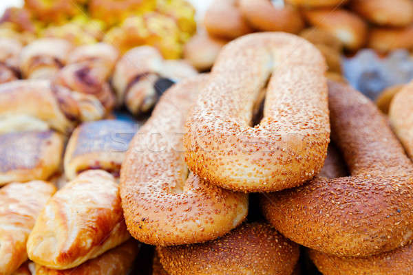 Vers brood vers gebakken outdoor stand Stockfoto © alexeys