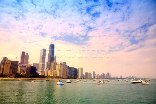 Chicago skyline Stock photo © alexeys