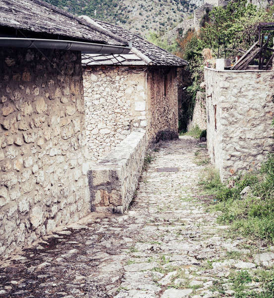 Medieval street in Pocitelj Stock photo © alexeys