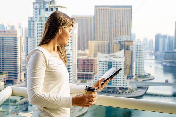 Stock photo: Relaxing on a balcony with a view