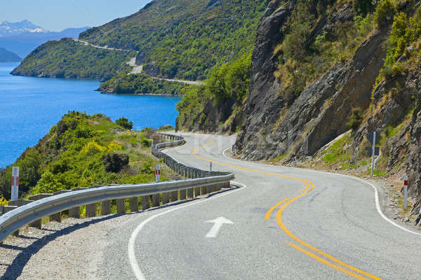 Road along the lake Stock photo © alexeys