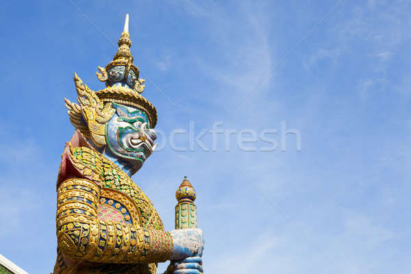 Tuteur démon statue palais Bangkok Thaïlande [[stock_photo]] © alexeys