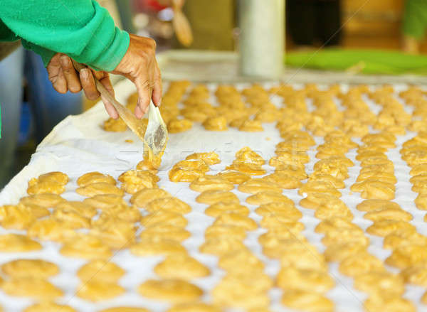 Pálma cukor torták készít kókuszpálma szirup Stock fotó © alexeys