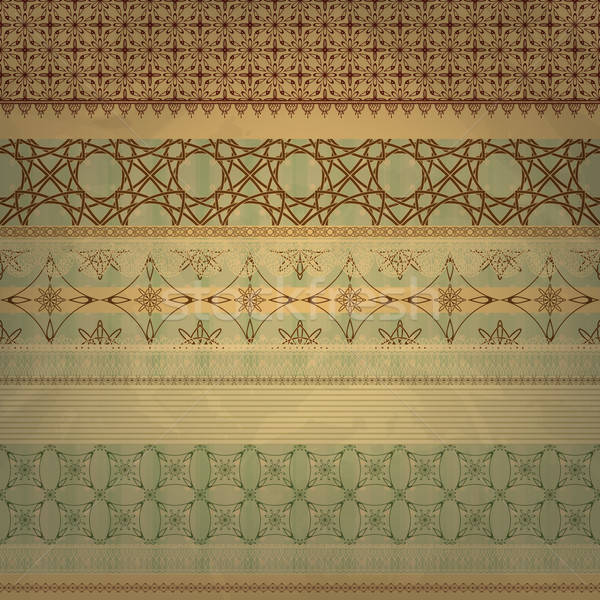 vector scrap template, vintage seamless patterns Stock photo © alexmakarova