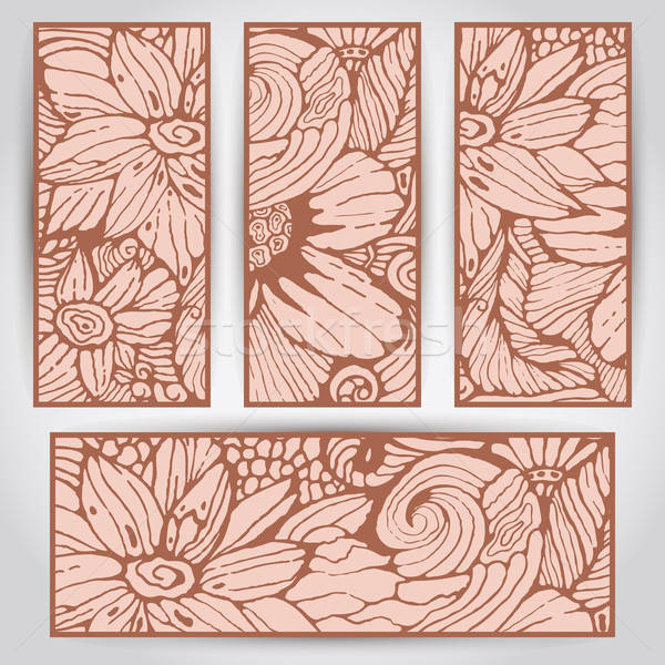 4 Vector Banners with Flowers Stock photo © alexmakarova