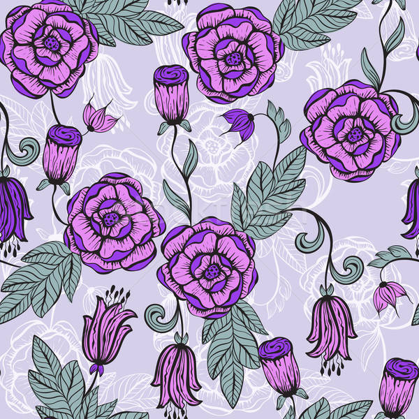 Vector seamlesss Floral pattern Stock photo © alexmakarova