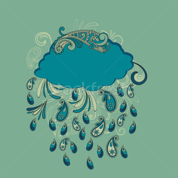 Vettore pioggia blu nube eps Foto d'archivio © alexmakarova