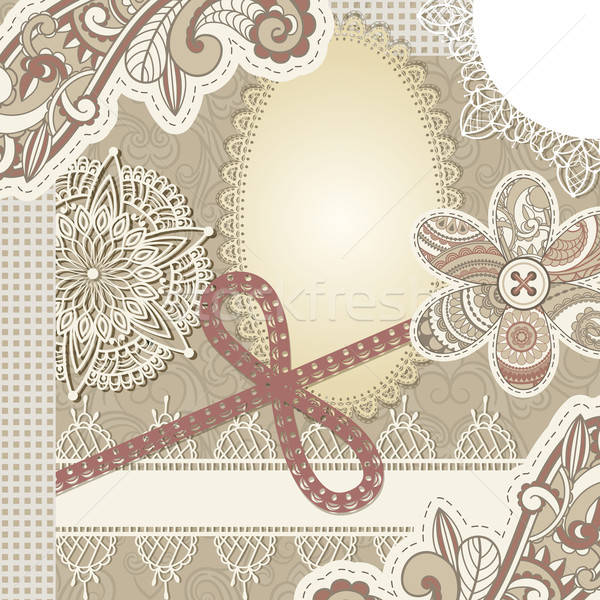 vector vintage scrap template design Stock photo © alexmakarova