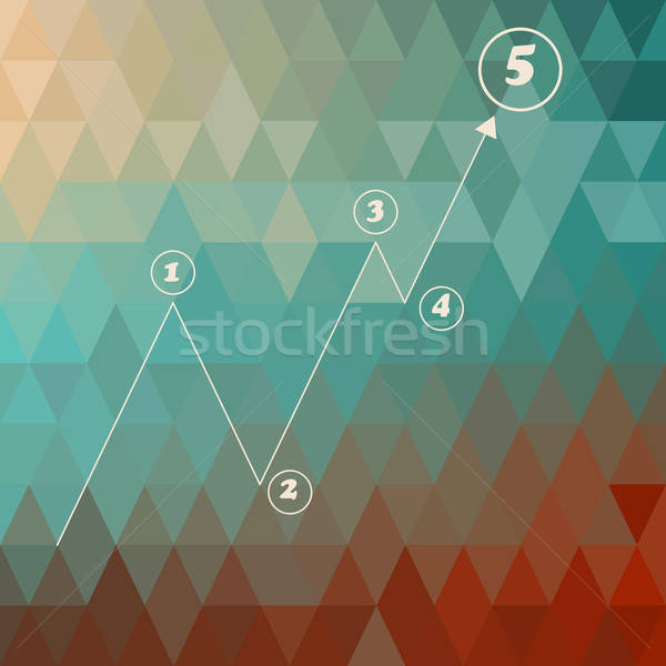 Vector infographic template on geometric background Stock photo © alexmakarova