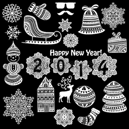 Vector Christmas Design Elements Stock photo © alexmakarova