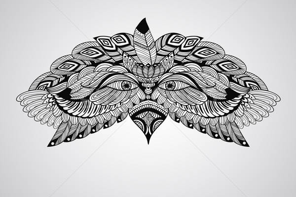 Vector Tattoo Eagle Head Stock photo © alexmakarova