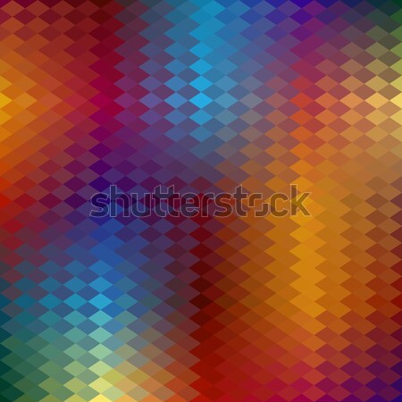 Vector naadloos geometrisch patroon achtergrond oranje Blauw Stockfoto © alexmakarova