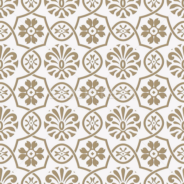 Vector seamless paper cut  floral pattern, indian style Stock photo © alexmakarova