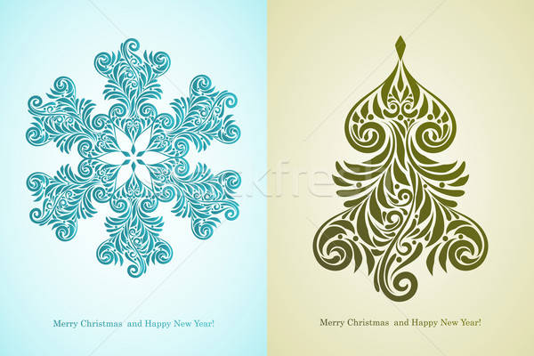 Vector Christmas Greeting Cards  Stock photo © alexmakarova