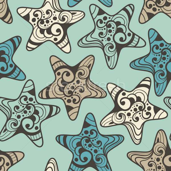 Vector Seamless Pattern with Highly Detailed Stars Stock photo © alexmakarova