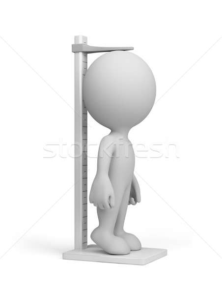 3d Person Wunsch Wachstum Maßnahme 3D Bild Stock foto © AlexMas