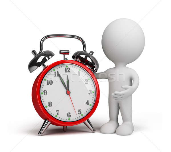 3d person with an alarm clock Stock photo © AlexMas
